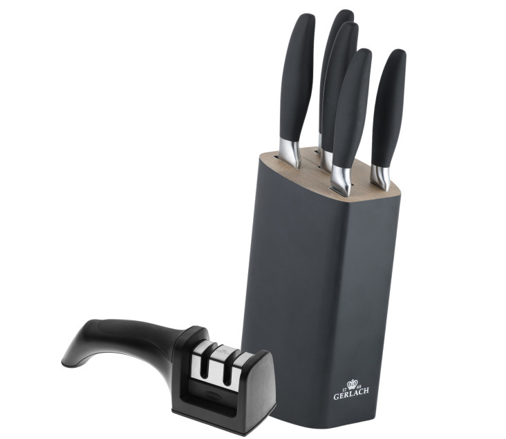 Knife set in block STYLE PLUS + sharpener