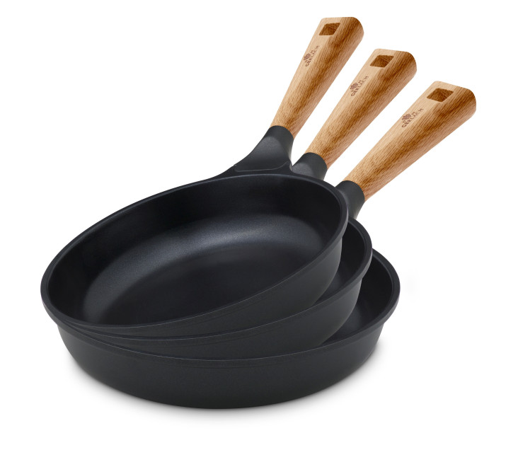 Set of 3 frying pans 20/24/28 cm NATUR