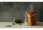 Ambiente Oak knife set in a block. Ambiente Oak knife set in a block.