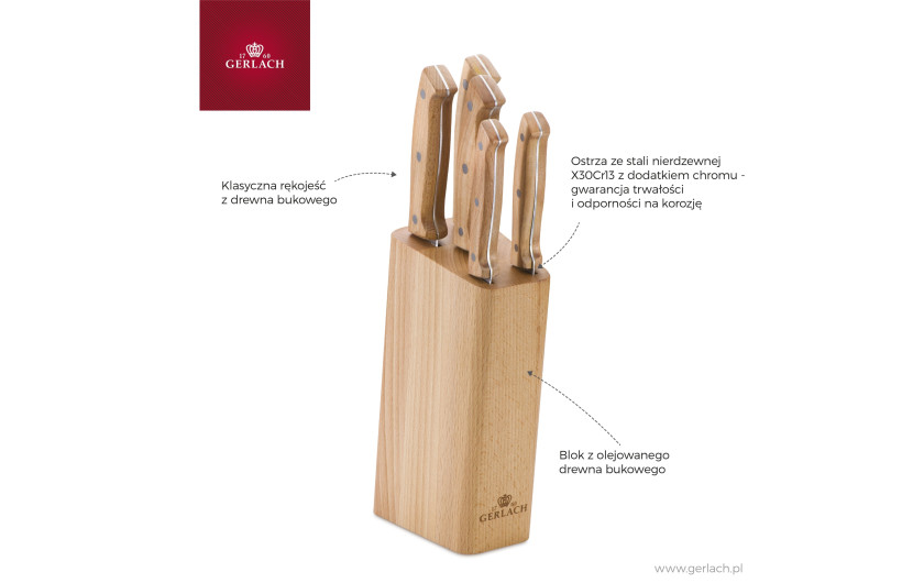 Knife set in a COUNTRY block