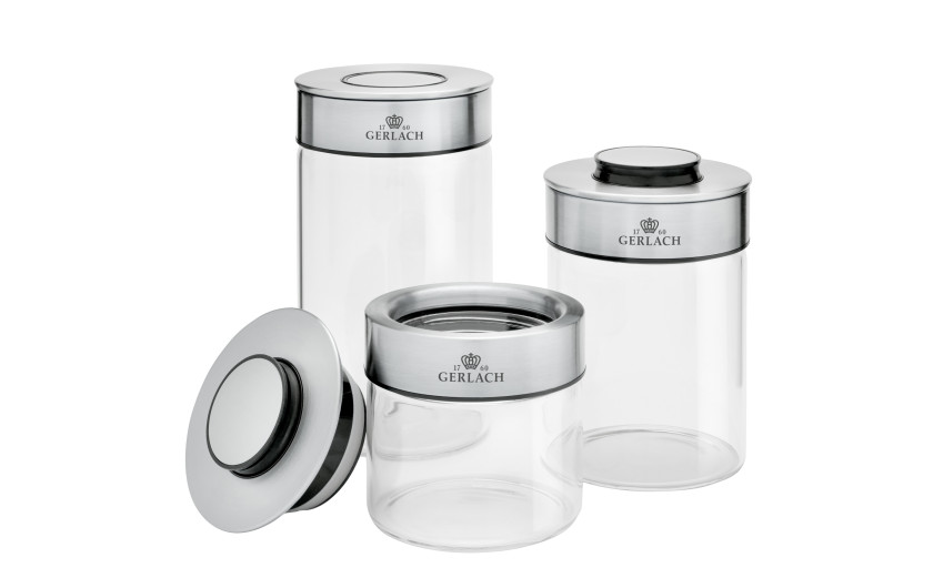 Ambiente set of containers with steel lid, 3 pieces.