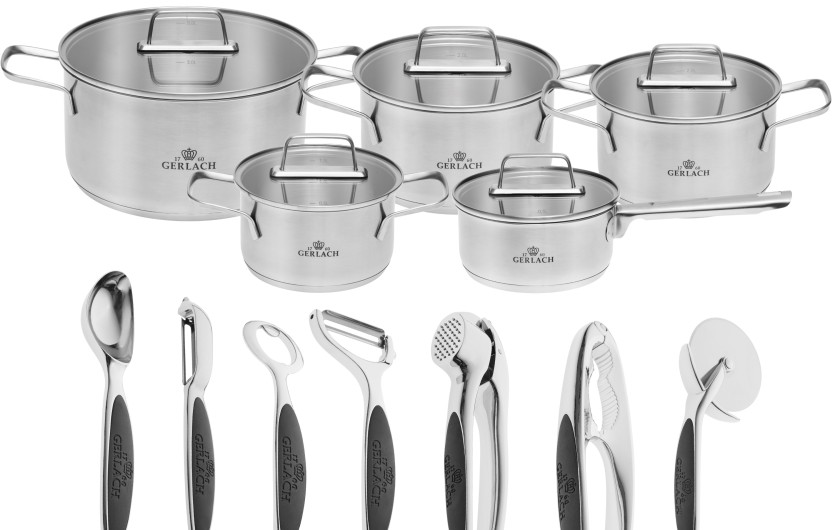 10-piece cookware set AMBIENTE + accessories