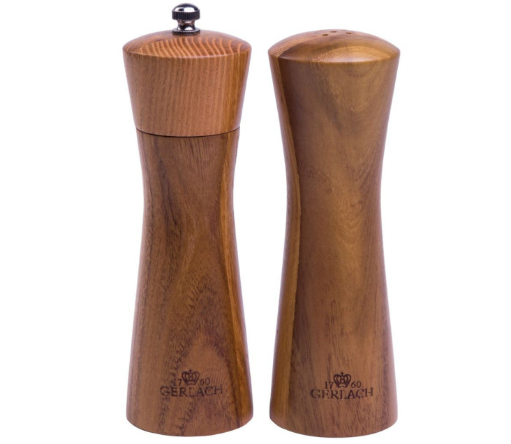 Wooden salt shaker and pepper mill NATUR