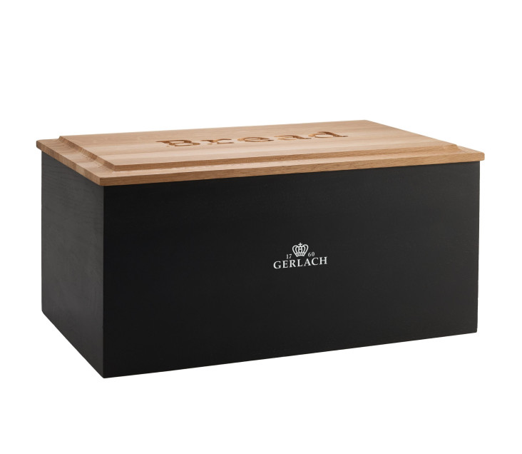 Black Wooden Breadbox NATUR