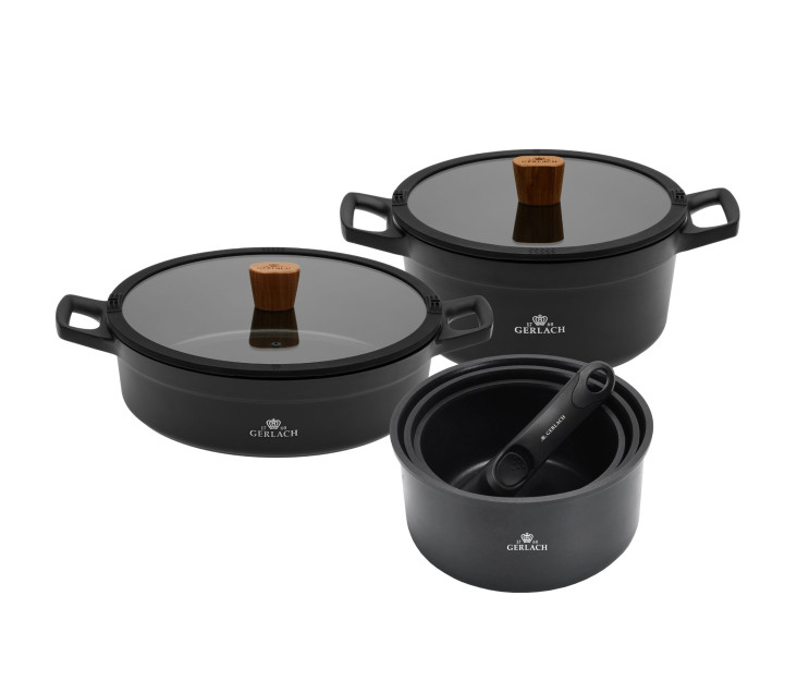 4-piece cookware set SMART + pots 24/28 cm NATUR