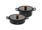 Set of 2 NATUR aluminum pots with ceramic coating 24/28cm Set of 2 NATUR aluminum pots with ceramic coating 24/28cm
