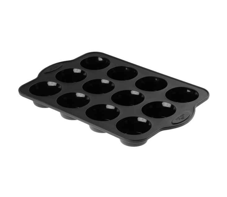 Silicone baking mold for muffins 12 pieces SMART BLACK