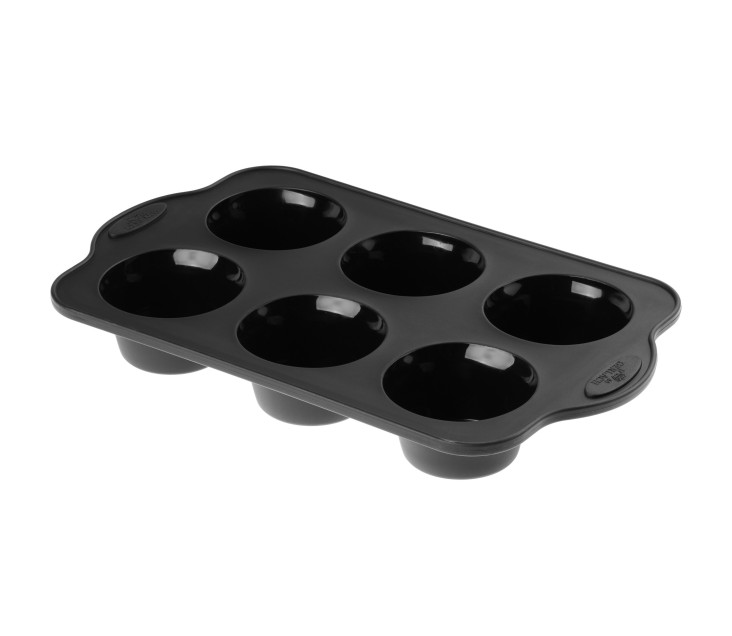Silicone baking mold for muffins 6 pieces SMART BLACK