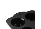 Silicone baking mold for muffins 6 pieces SMART BLACK