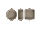 3-piece silicone baking mold set. 3-piece silicone baking mold set.