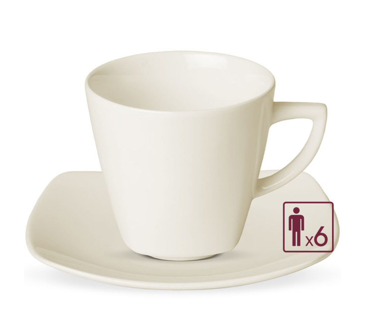 VALOR Set of cups with saucers 12 pcs./6 persons.