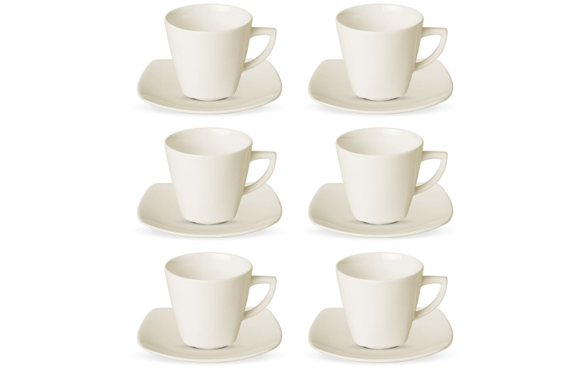 SET OF 12 CUPS WITH SAUCERS.