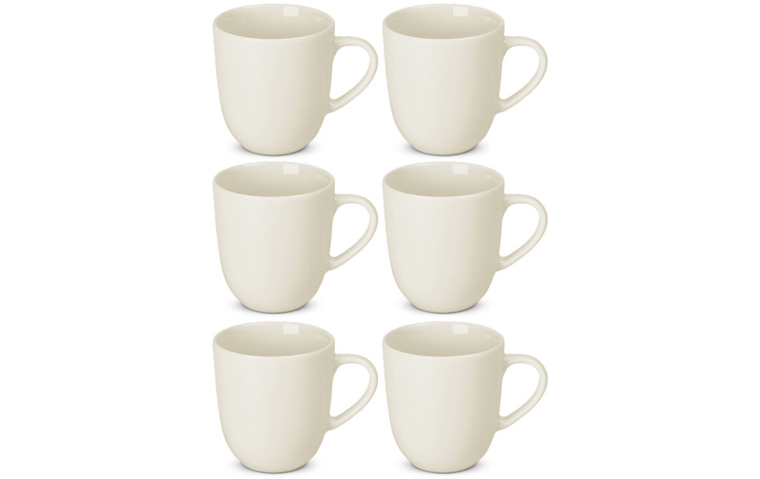 Porcelain service FLOW 36 pieces for 6 people: dinner plates 18 pieces + cup with saucer12 pieces + mug