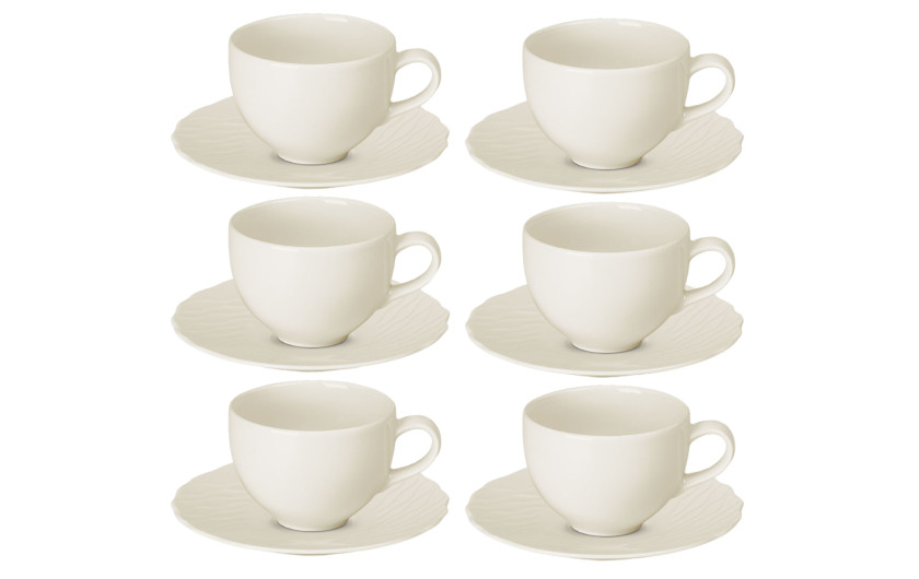 CELESTIA set of 12 cups with saucers for 6 people.