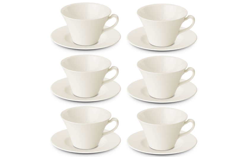 MUZA Set of 12 cups with saucers for 6 people.