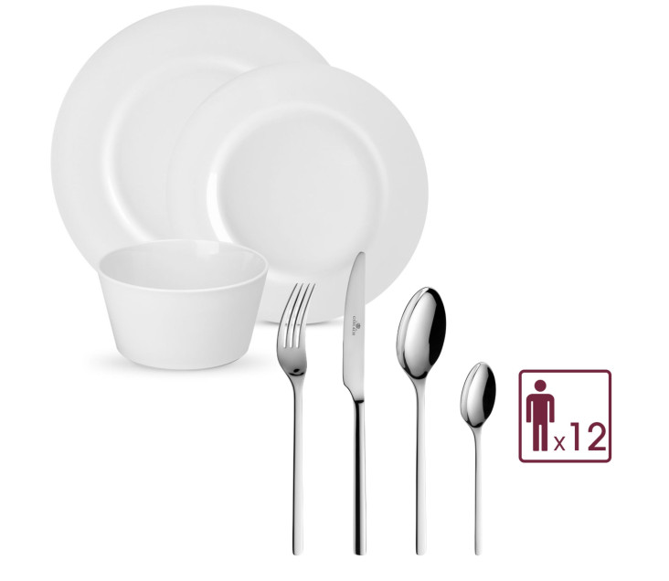 MODERN Dining set 36 pieces/12 persons. Cutlery set 2x24 pieces, polished MODERN.