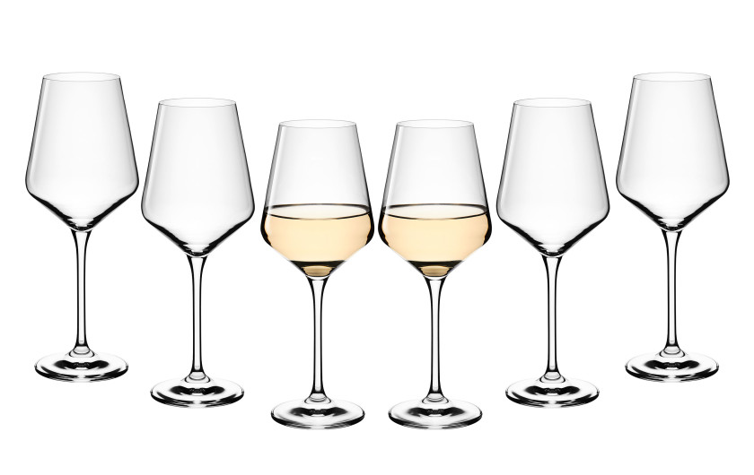 MODERN White Wine Glasses 6 pcs