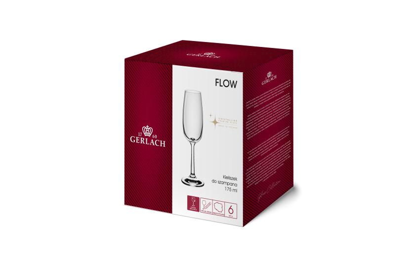 FLOW Champagne Glasses 6 pcs