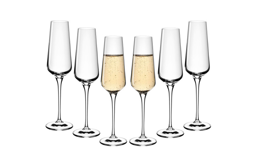 MODERN Champagne Glasses 6 pcs