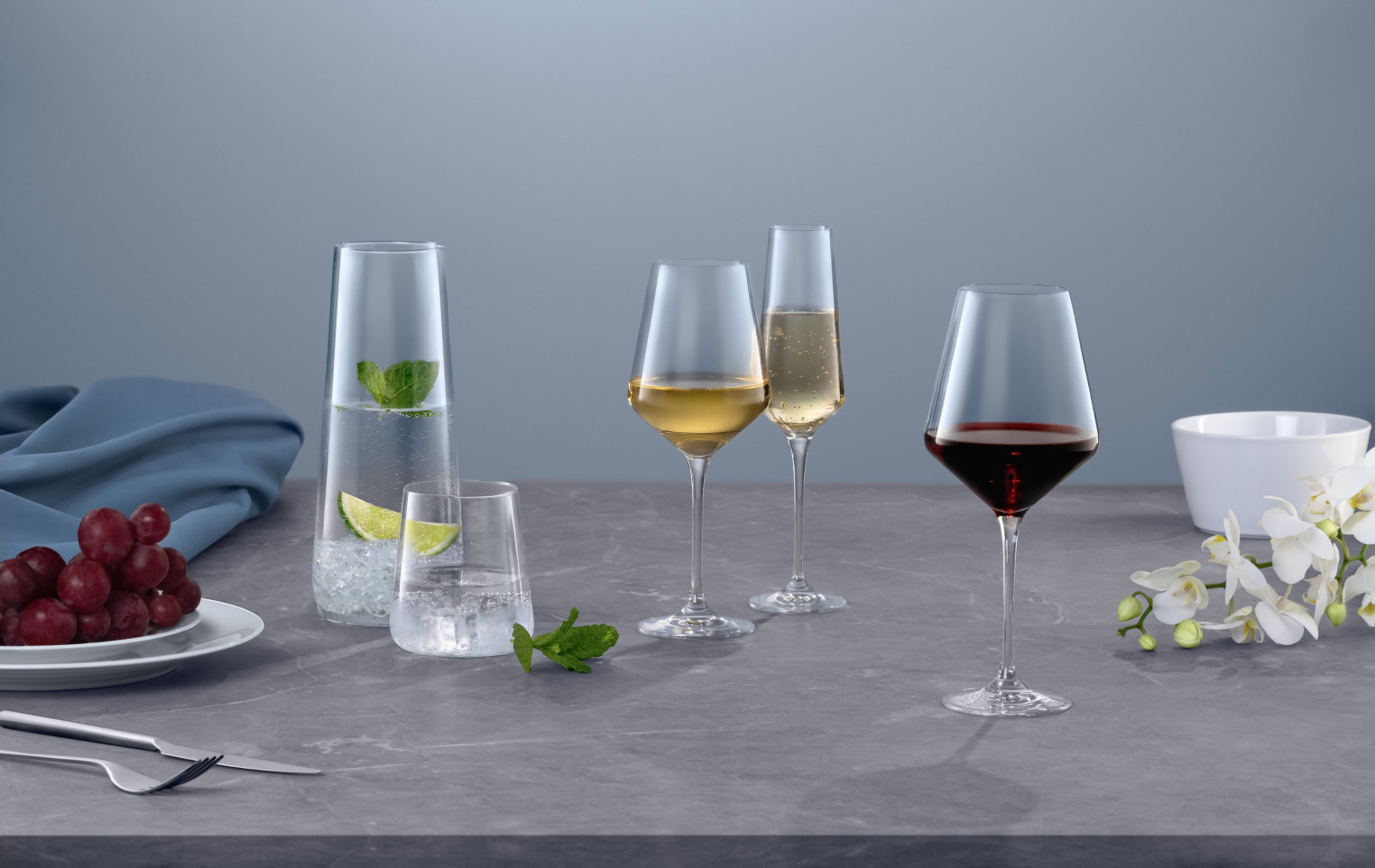 6-Piece White Wine Glass Set MODERN