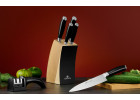 DECO BLACK knife set in a block + 3-in-1 sharpener DECO BLACK knife set in a block + 3-in-1 sharpener