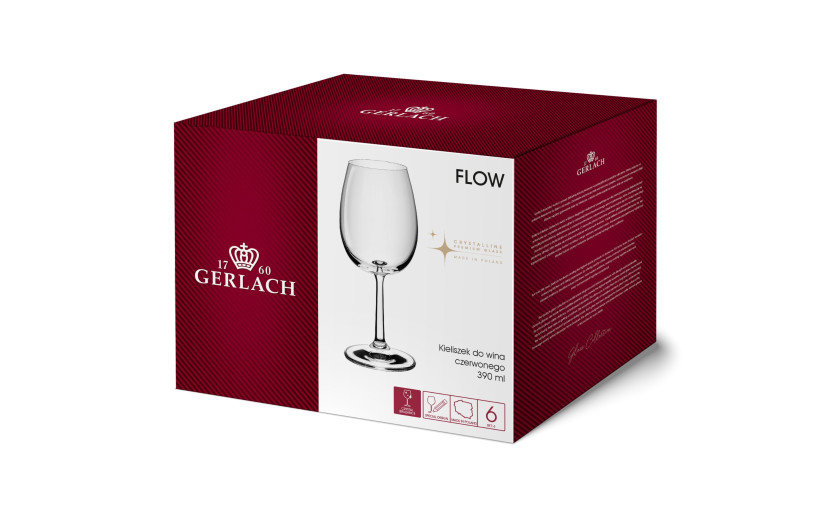 FLOW Red Wine Glasses 6 pcs