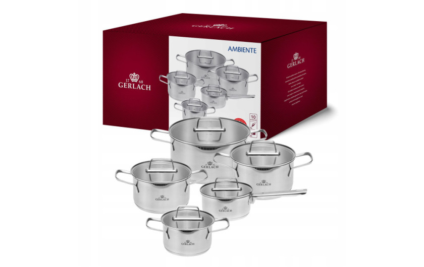 10-piece pot set AMBIENTE + AMBIENTE 7L pot