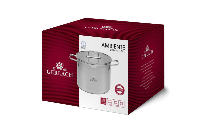 10-piece pot set AMBIENTE + AMBIENTE 7L pot