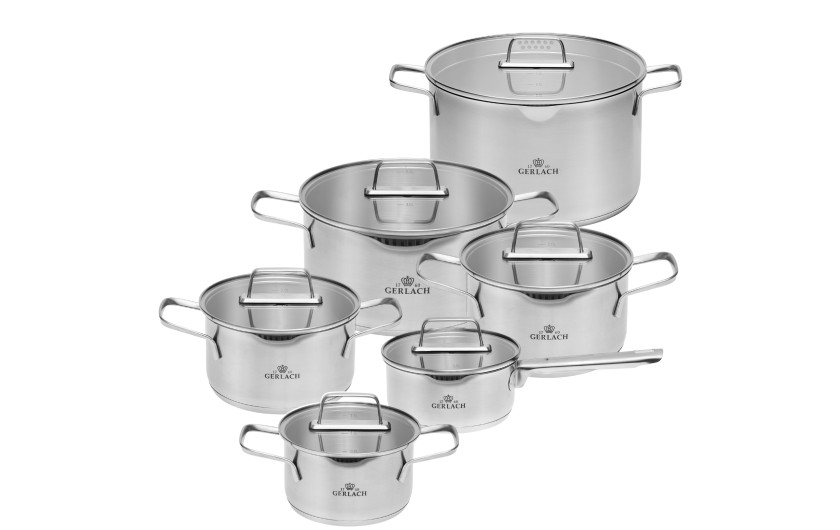 10-piece pot set AMBIENTE + AMBIENTE 10L pot