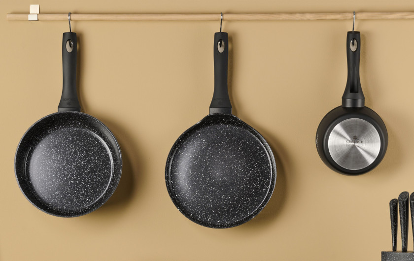 Set of 2 deep frying pans 24/28 cm GRANITEX