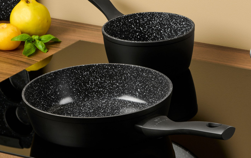 Set of 2 deep frying pans 24/28 cm GRANITEX