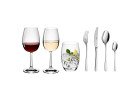 FLOW complete set of glasses and cups + cutlery set for 6 people