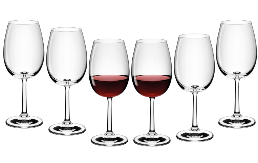 FLOW set of white and red wine glasses + carafe for 6 people