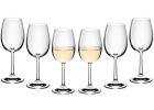 FLOW set of white and red wine glasses + carafe for 6 people