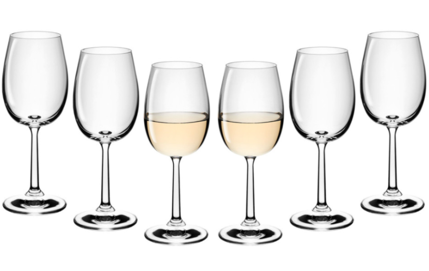 FLOW set of white and red wine glasses + carafe for 6 people