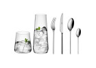MODERN set of glasses + carafe + cutlery set for 6 people