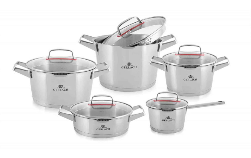 10-piece pot set SUPERIOR + 6L pressure cooker AMBIENTE