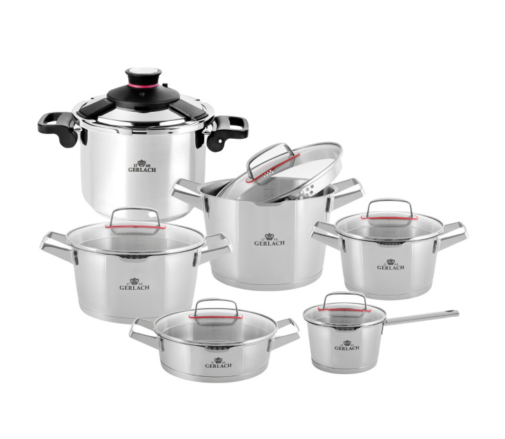 10-piece pot set SUPERIOR + 6L pressure cooker AMBIENTE