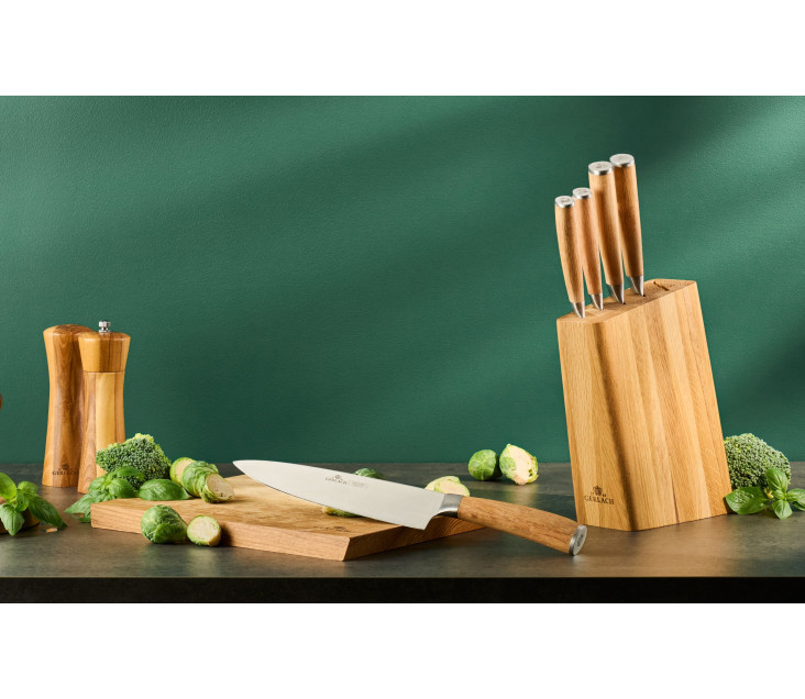 Knife set in block NATUR