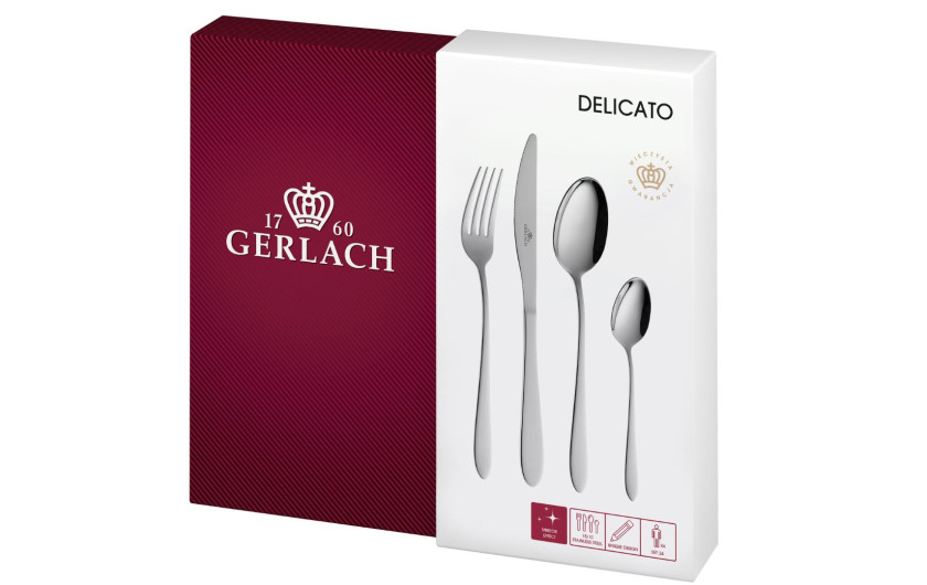 24-piece cutlery set glossy Delicato