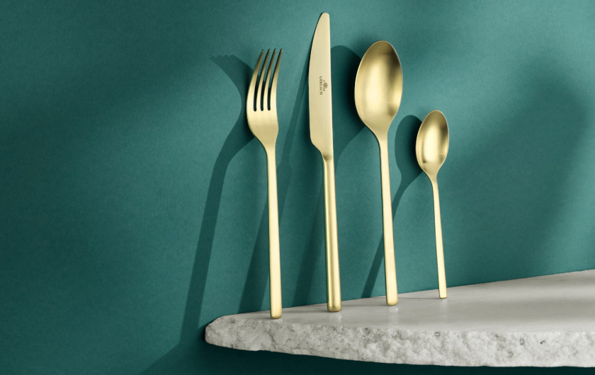 24-Piece Cutlery Set MODERN GOLD Matt Finish