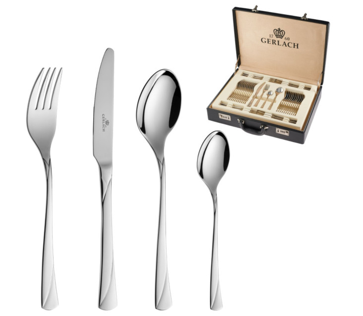 68-Piece Cutlery Set VALOR Polished Finish + Cutlery Canteen