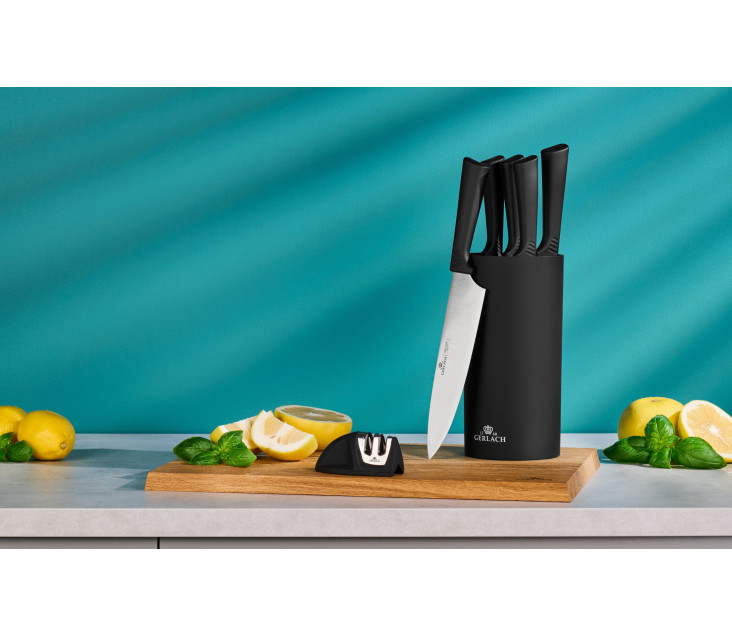 Knife set in block SMART BLACK