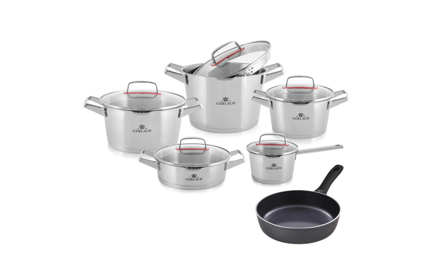 10-piece pot set SUPERIOR + deep frying pan CONTRAST PROCOAT 28 cm