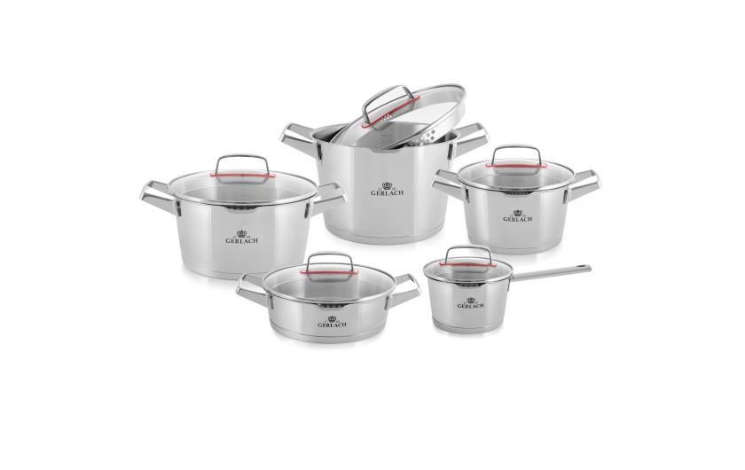 10-piece pot set SUPERIOR + deep frying pan CONTRAST PROCOAT 28 cm