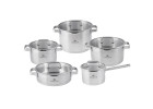 Prestige Plus 10-piece pot set + deep frying pan Contrast Procoat 24cm
