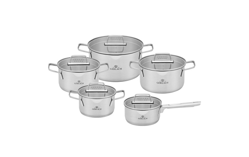 Ambiente pot set 10 pcs + Contrast Procoat 28cm deep frying pan