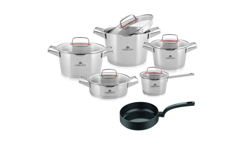 Superior 10-piece cookware set + WINGS frying pan 28cm