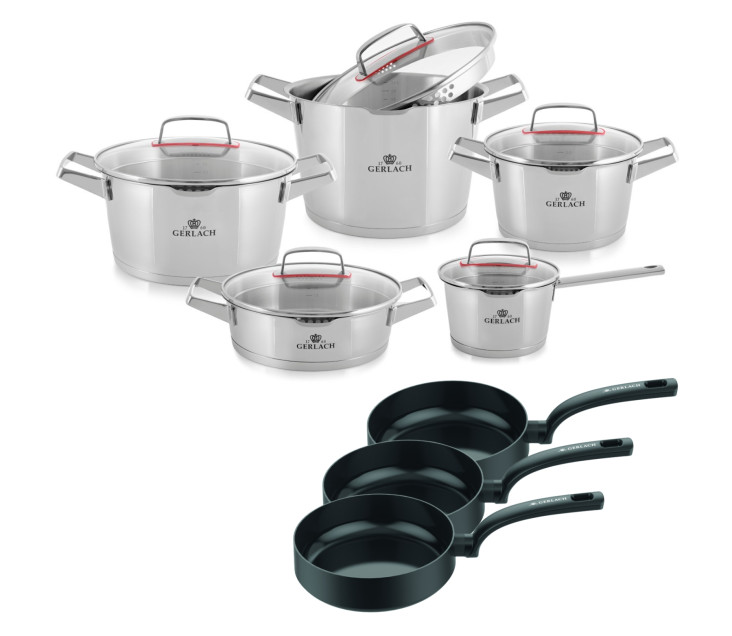 Superior pot set 10 pcs + 3x frying pan WINGS 24/26/28cm