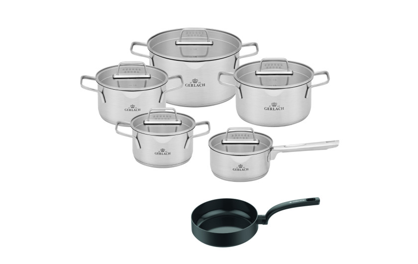 Ambiente pot set 10 pcs. + Wings frying pan 28cm